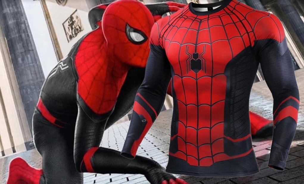 Spiderman 'Far From Home' Compression Long Sleeve Rashguard-RashGuardStore