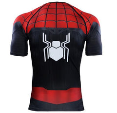 Spiderman 'Far From Home' Compression Short Sleeve Rashguard-RashGuardStore
