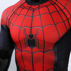 Spiderman 'Far From Home' Compression Short Sleeve Rashguard-RashGuardStore