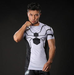 Spiderman "Future Foundation" Compression Short Sleeve Rashguard-RashGuardStore