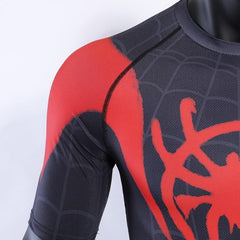 Spiderman 'Into The Spiderverse' Miles Morales Compression Short Sleeve Rashguard-RashGuardStore