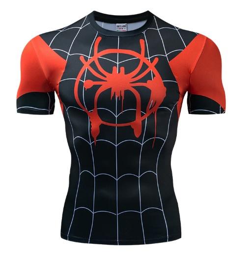 Spiderman 'Into The Spiderverse' Miles Morales Dri-Fit Short Sleeve Rashguard-RashGuardStore