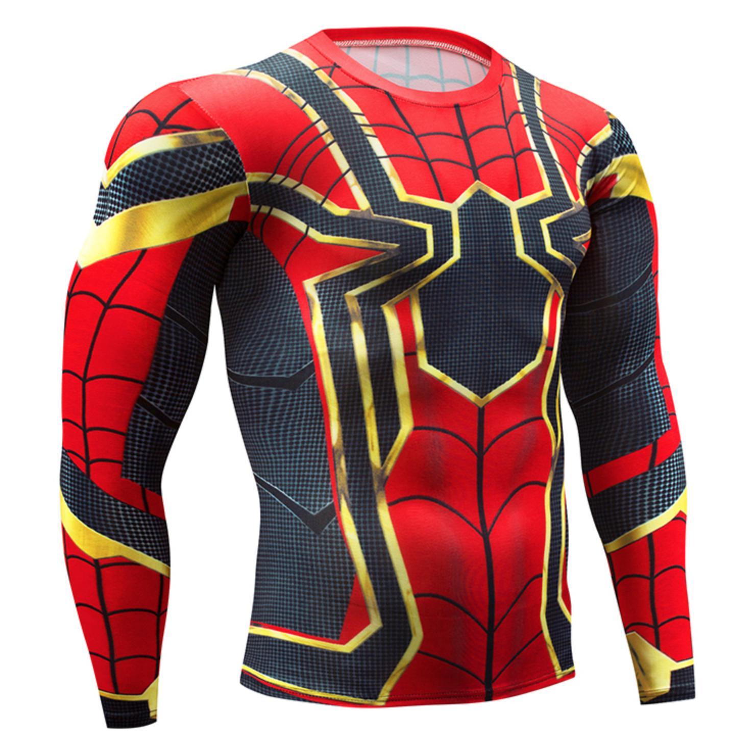 Spiderman "Iron Spider" Compression Long Sleeve Rashguard-RashGuardStore