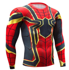 Spiderman "Iron Spider" Compression Long Sleeve Rashguard-RashGuardStore