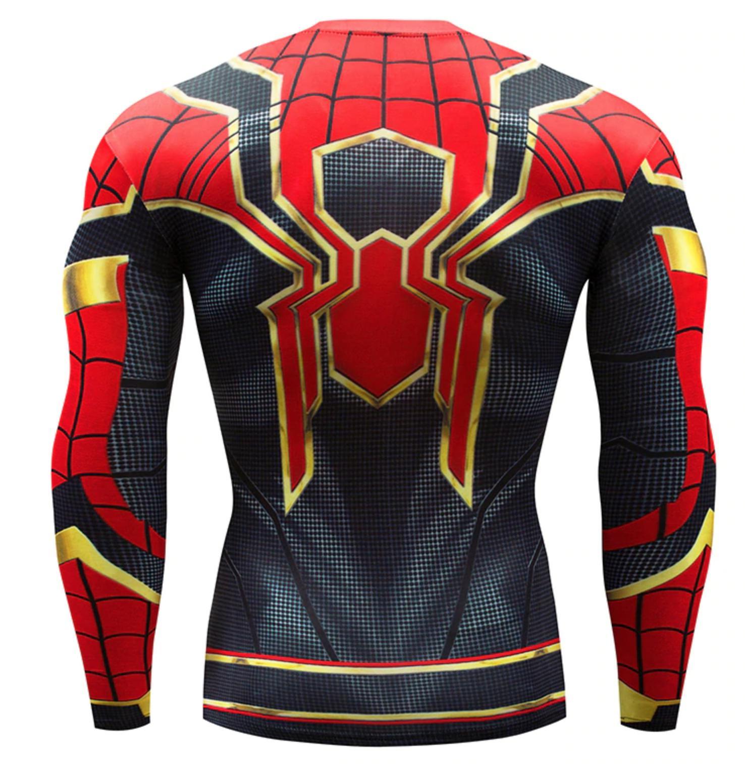Spiderman "Iron Spider" Compression Long Sleeve Rashguard-RashGuardStore