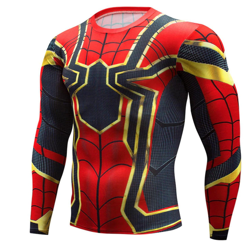 Spiderman "Iron Spider" Compression Long Sleeve Rashguard-RashGuardStore