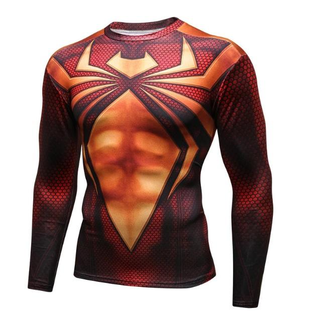 Spiderman 'Iron Spider Earth-616' Compression Long Sleeve Rashguard-RashGuardStore