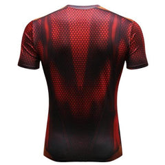 Spiderman 'Iron Spider Earth-616' Compression Short Sleeve Rashguard-RashGuardStore