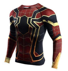 Spiderman "Iron Spider" Infinity War Compression Long Sleeve Rashguard-RashGuardStore