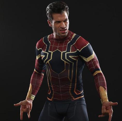 Spiderman "Iron Spider" Infinity War Compression Long Sleeve Rashguard-RashGuardStore