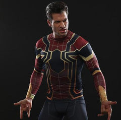 Spiderman "Iron Spider" Infinity War Compression Long Sleeve Rashguard-RashGuardStore