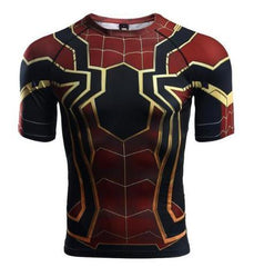 Spiderman "Iron Spider" Infinity War Compression Short Sleeve Rashguard-RashGuardStore
