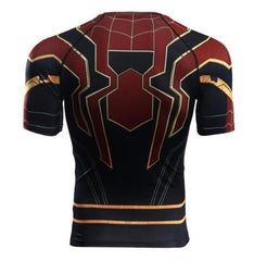 Spiderman "Iron Spider" Infinity War Compression Short Sleeve Rashguard-RashGuardStore