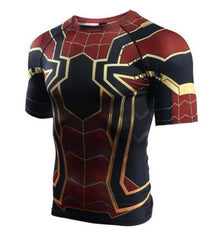 Spiderman "Iron Spider" Infinity War Compression Short Sleeve Rashguard-RashGuardStore
