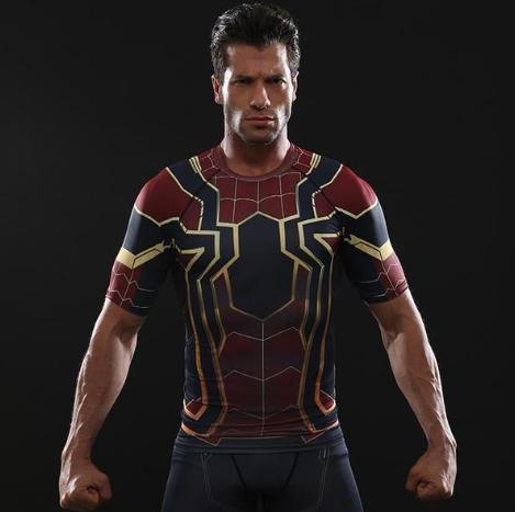 Spiderman "Iron Spider" Infinity War Compression Short Sleeve Rashguard-RashGuardStore