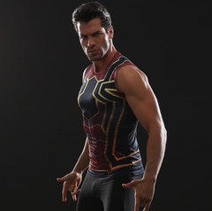 Spiderman "Iron Spider" Infinity War Compression Tank Top-RashGuardStore