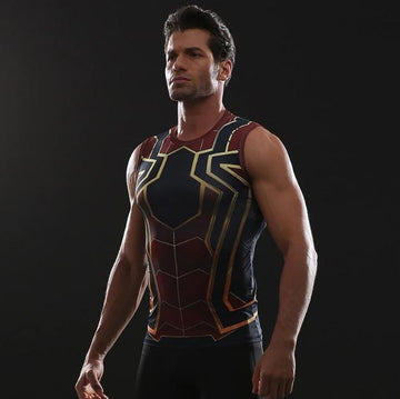 Spiderman "Iron Spider" Infinity War Compression Tank Top-RashGuardStore
