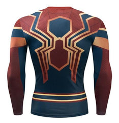 Spiderman "Iron Spider" Infinity War Dri-Fit Long Sleeve Rashguard-RashGuardStore