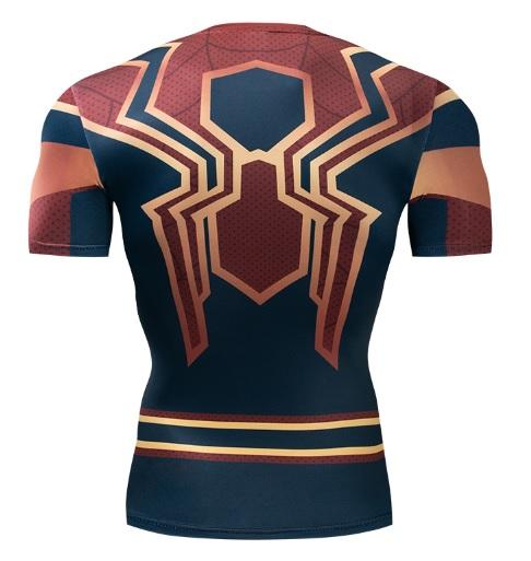Spiderman "Iron Spider" Infinity War Dri-Fit Short Sleeve Rashguard-RashGuardStore