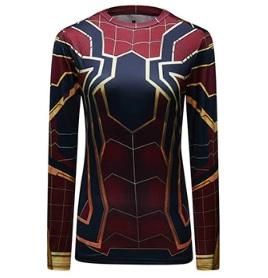 Spiderman "Iron Spider" Women's Compression Long Sleeve Rashguard-RashGuardStore