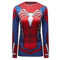 Spiderman "PS4" Women's Compression Long Sleeve Rashguard-RashGuardStore