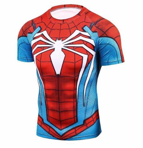 Spiderman "Scarlet Spider" Compression Short Sleeve Rashguard-RashGuardStore