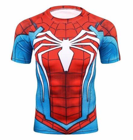 Spiderman "Scarlet Spider" Compression Short Sleeve Rashguard-RashGuardStore