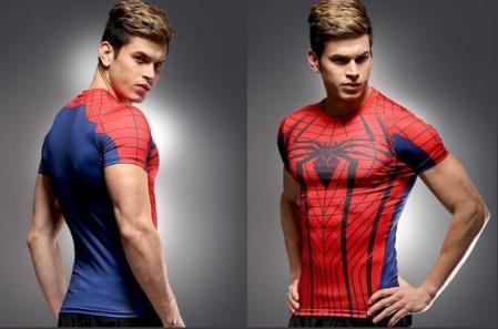 Spiderman "Sensational" Compression Short Sleeve Rashguard-RashGuardStore