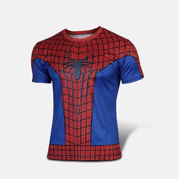 Spiderman "Spiderman 2" Compression Short Sleeve Rash Guard-RashGuardStore