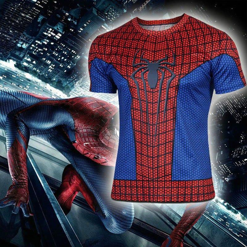 Spiderman "Spiderman 2" Compression Short Sleeve Rash Guard-RashGuardStore