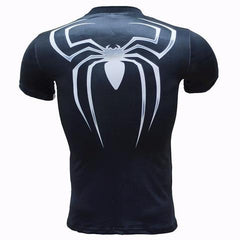 Spiderman "Spiderman 3" Short Sleeve Compression Rash Guard-RashGuardStore
