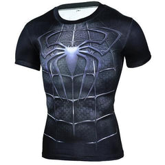Spiderman "Spiderman 3" Short Sleeve Compression Rash Guard-RashGuardStore