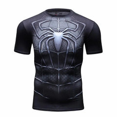 Spiderman "Venom" Short Sleeve Compression Rash Guard-RashGuardStore