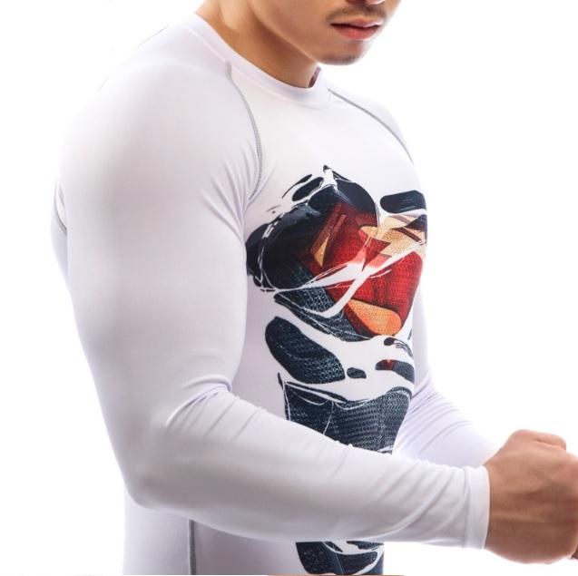 Superman "Dark Hero Revealed" Compression Long Sleeve Rashguard-RashGuardStore