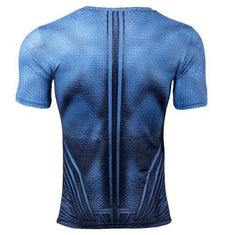 Superman "Distant Fires" Short Sleeve Compression Rashguard-RashGuardStore