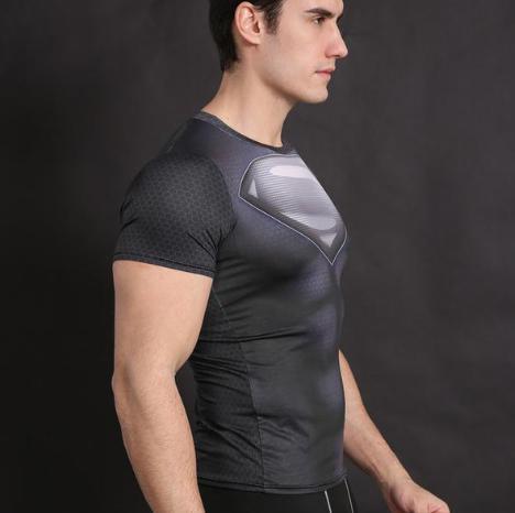 Superman "Flash Point" Compression Short Sleeve Rashguard-RashGuardStore
