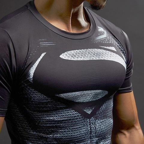 Superman "Son Of Superman" Compression Short Sleeve Rashguard-RashGuardStore