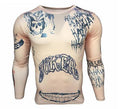 Tan Joker Tattoo Suicide Squad Compression Long Sleeve Rashguard-RashGuardStore