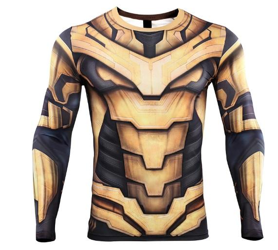 Thanos 'End Game Armor' Premium Compression Long Sleeve Rash Guard-RashGuardStore