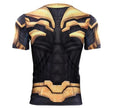 Thanos 'End Game Armor' Premium Compression Short Sleeve Rash Guard-RashGuardStore