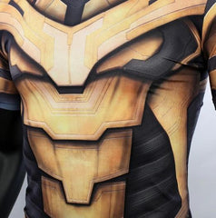 Thanos 'End Game Armor' Premium Compression Short Sleeve Rash Guard-RashGuardStore
