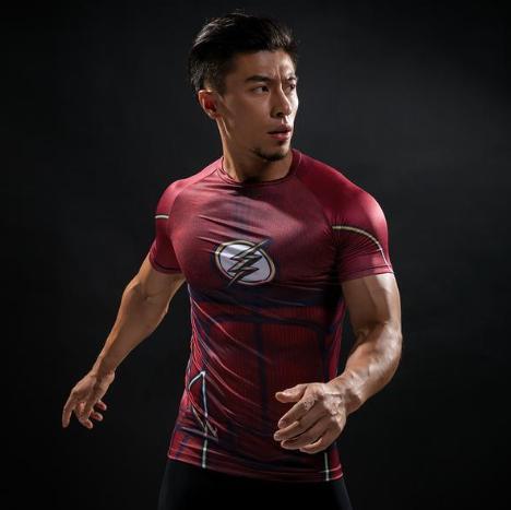 The Flash 'Classic' Compression Short Sleeve Rash Guard-RashGuardStore
