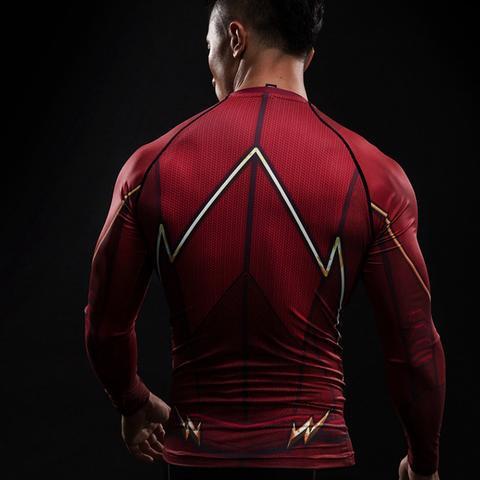 The Flash Compression Long Sleeve Rash Guard Reverse/Dark/Classic-RashGuardStore
