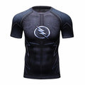 The Flash Compression Rashguard Short Sleeve Reverse/Dark/Red-RashGuardStore