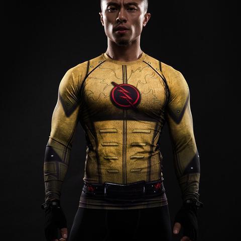 The Flash 'Reverse' Compression Long Sleeve Rash Guard-RashGuardStore