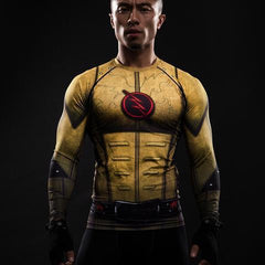The Flash 'Reverse' Compression Long Sleeve Rash Guard-RashGuardStore
