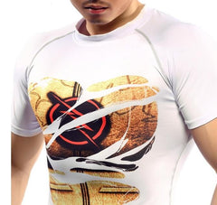 The Flash Reverse "Hero Revealed" Compression Short Sleeve Rash Guard-RashGuardStore