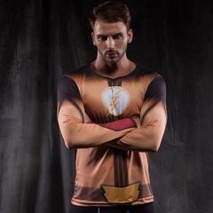 The Flash "Updated" Compression Long Sleeve Rash Guard Reverse/Dark/Classic-RashGuardStore