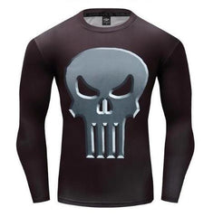 The Punisher 'Classic' Long Sleeve Compression Rashguard-RashGuardStore