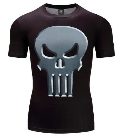The Punisher 'Classic' Short Sleeve Compression Rashguard-RashGuardStore